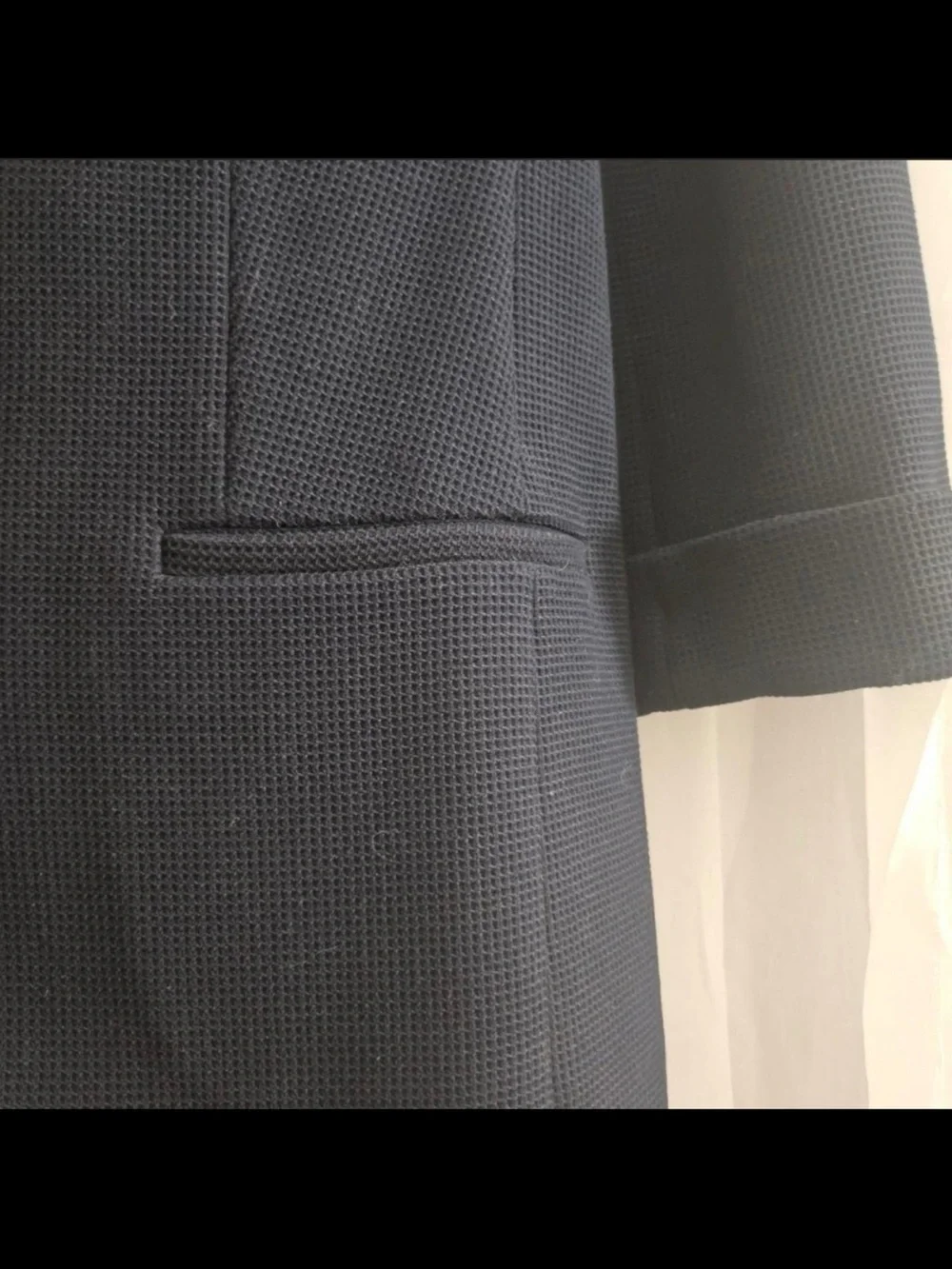 Express Navy Open-Front Blazer Jacket - Picture 3 of 3